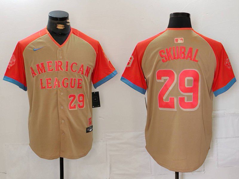 Men Detroit Tigers #29 Skubal Brown All star 2024 Nike MLB Jersey style 4